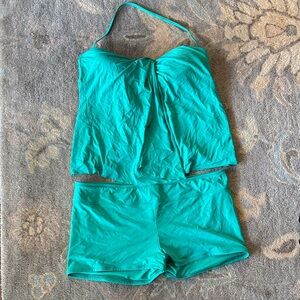 Ralph Lauren Women's Turquoise tankini Set
